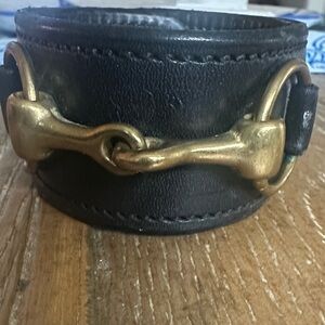 Rebecca Ray Equestrian Horse Two-Tone Leather Snaffle Bit Cuff